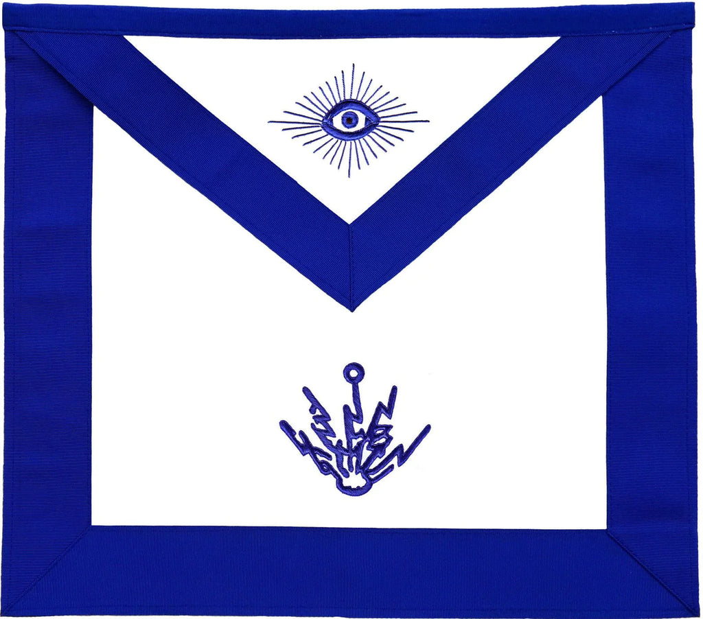Electrician Blue Lodge Officer Apron - Machine Embroidery