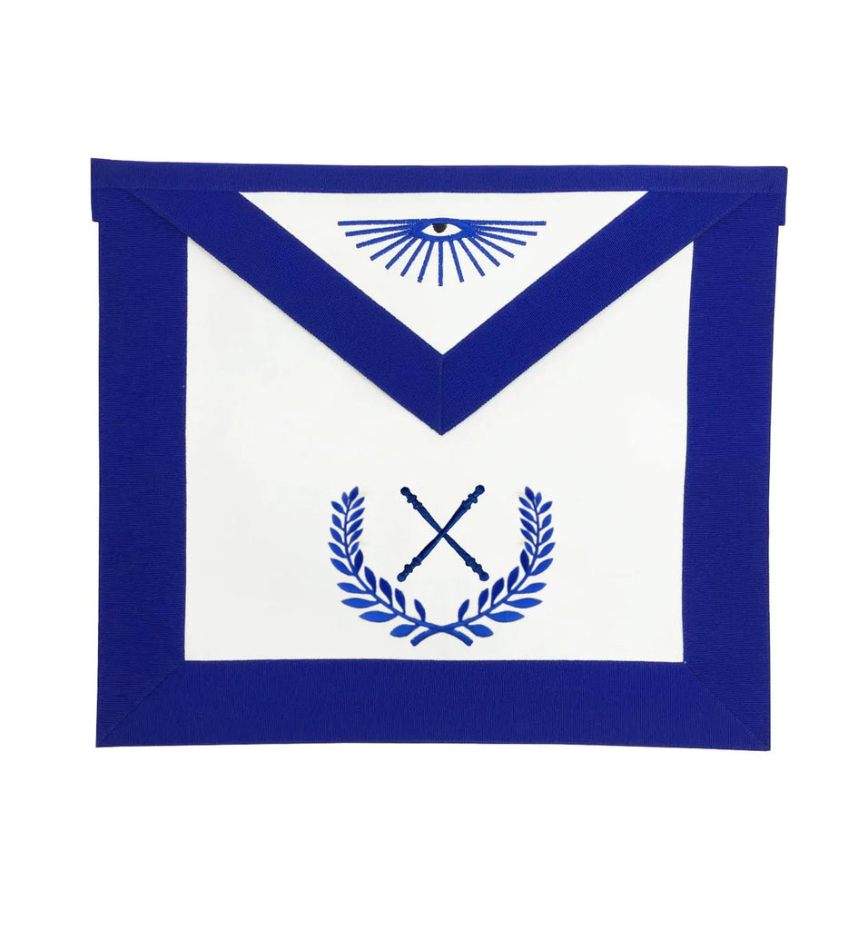 MARSHAL BLUE LODGE OFFICER APRON - ROYAL BLUE WITH WREATH