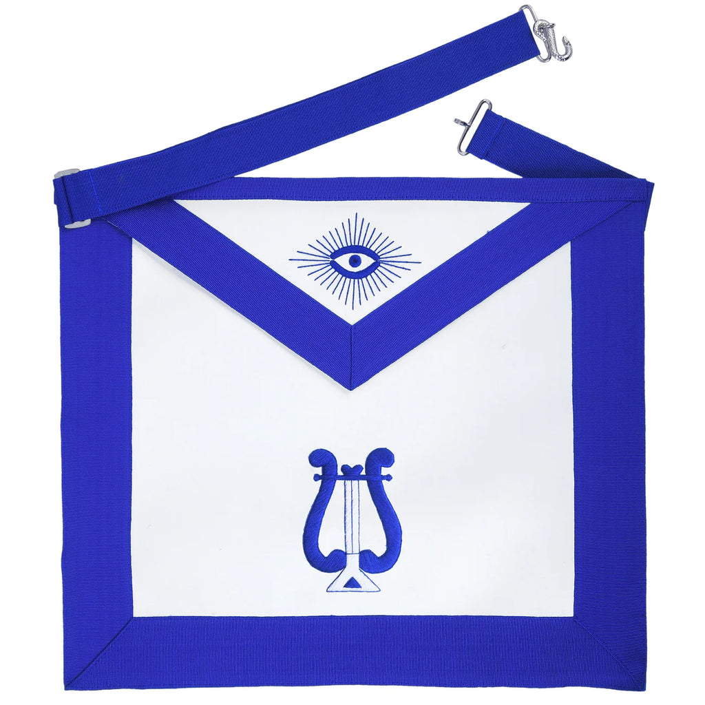 Musician Blue Lodge Officer Apron - Machine Embroidery