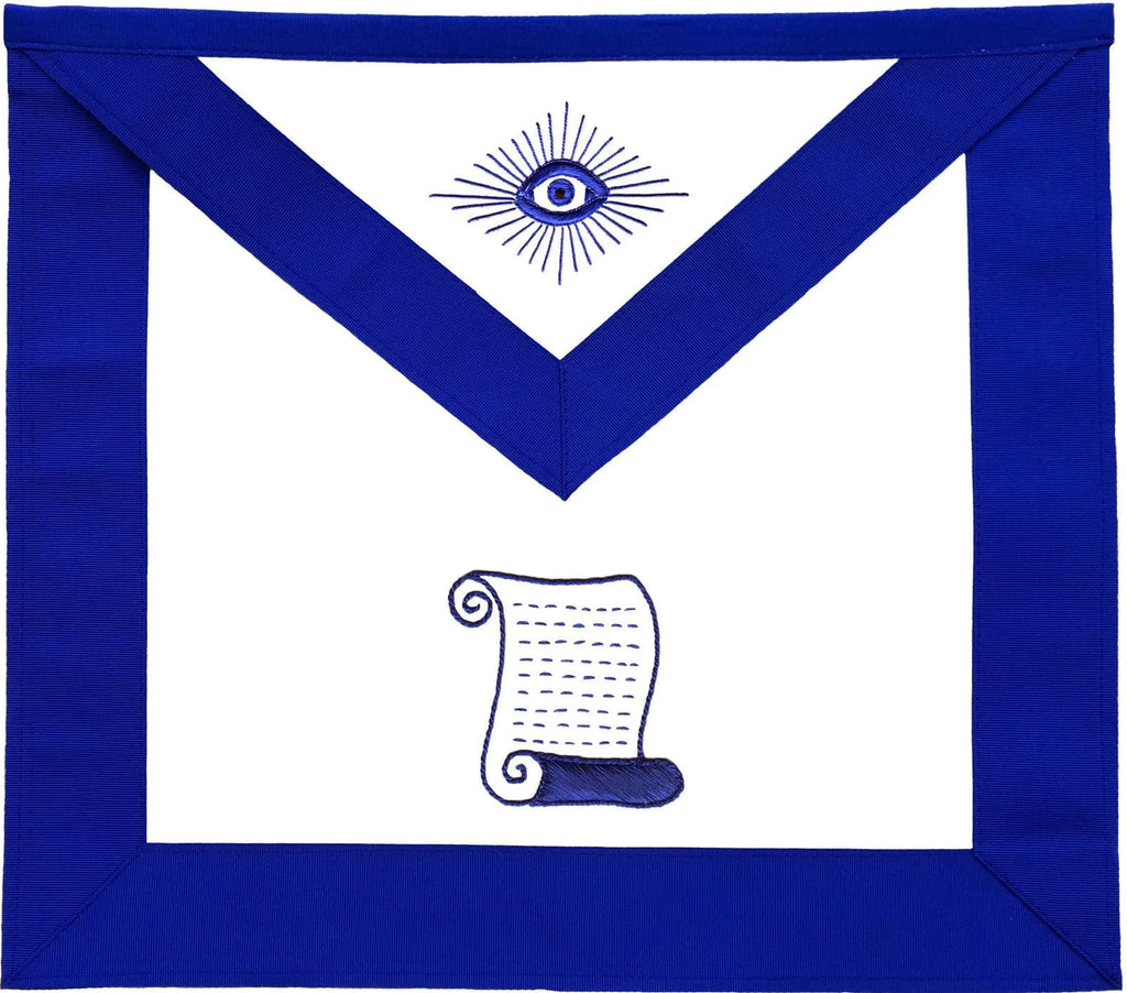 Orator Blue Lodge Officer Apron - Machine Embroidery