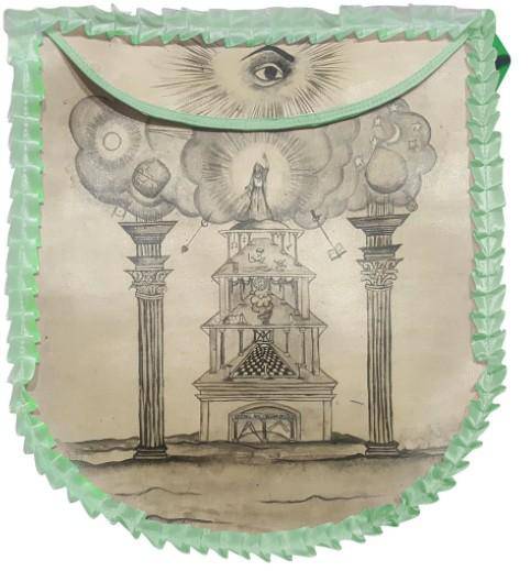 19th Century Inspired Hand-Painted Masonic Apron - Zest4Canada 