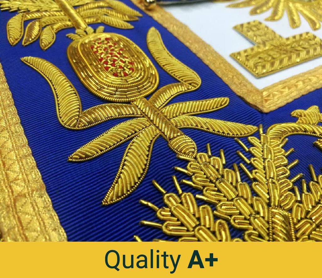 Deluxe Masonic Grand Lodge Master Full Embroidery Aprons - Custom - Zest4Canada 