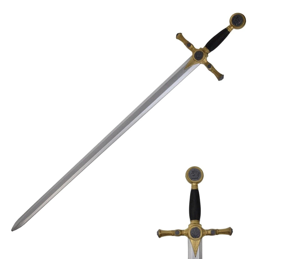 Foam Medieval Masonic Sword, 46"-LARP Weapon Costume Accessory Movie-Mason Sword Cosplay-Freemasons Sword