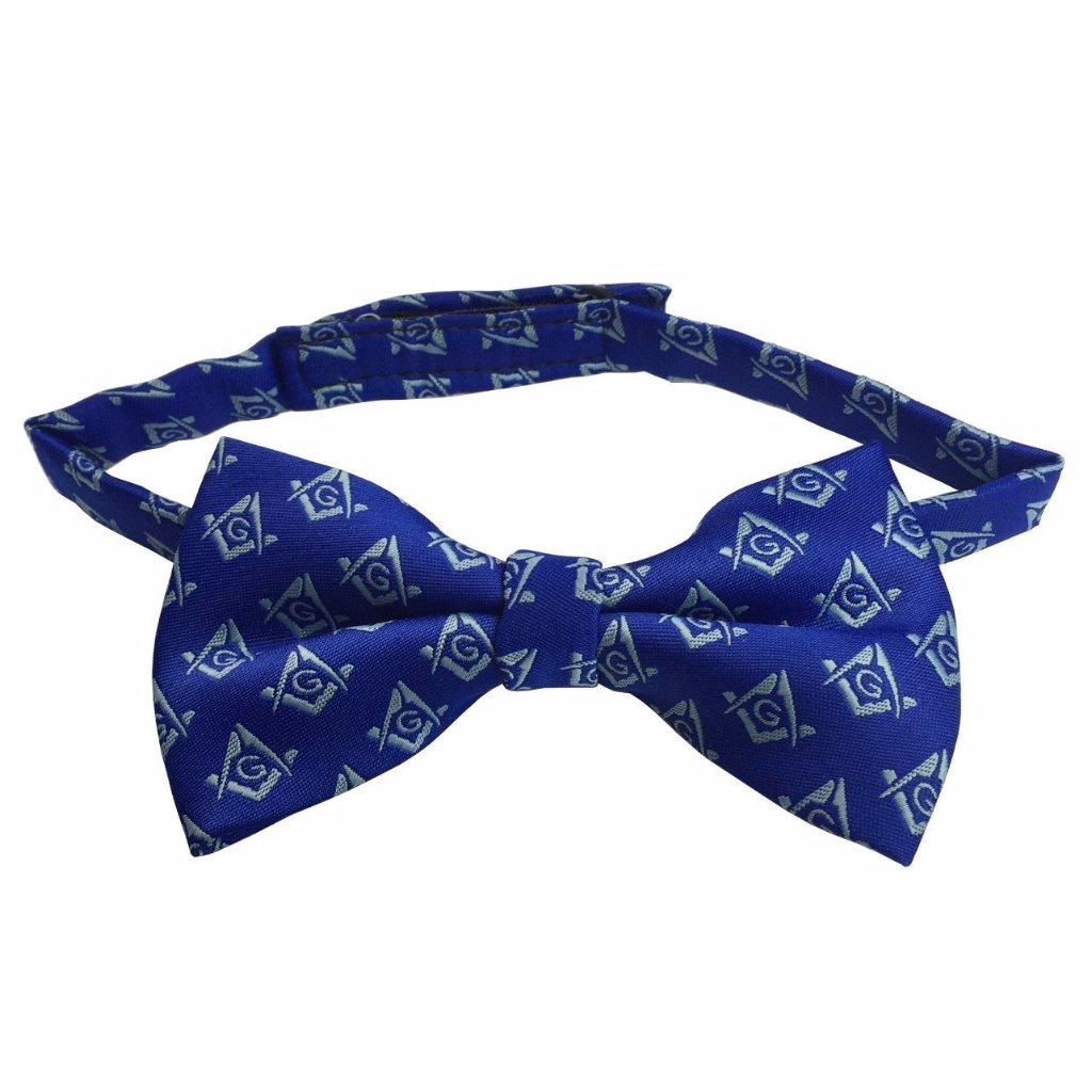 High Quality Masonic Bow Tie with Square Compass with G Blue - Zest4Canada 