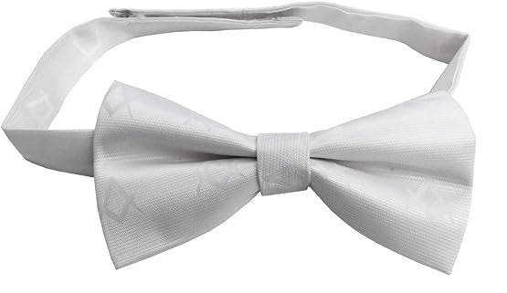 Masonic Bow Tie with Square and Compass White