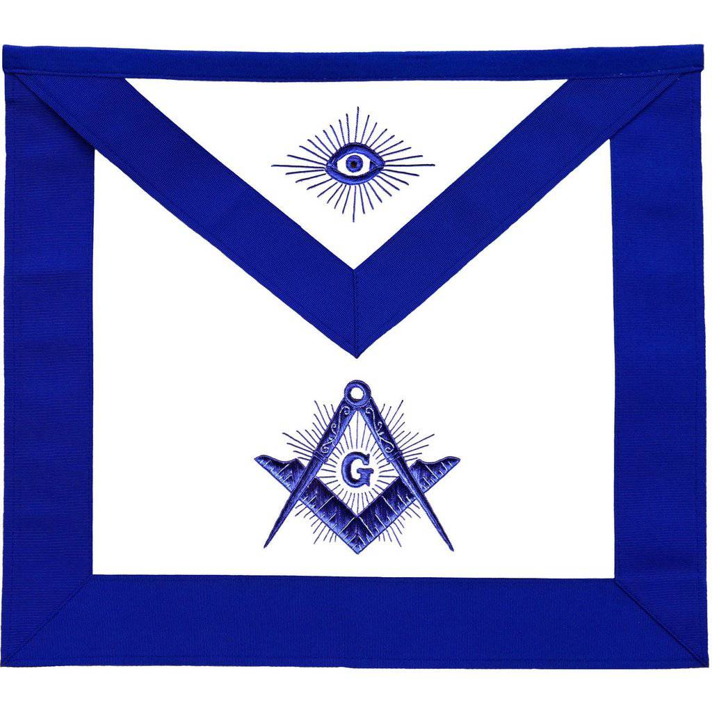 Masonic Master Mason Apron Blue With Radiant G - Zest4Canada 
