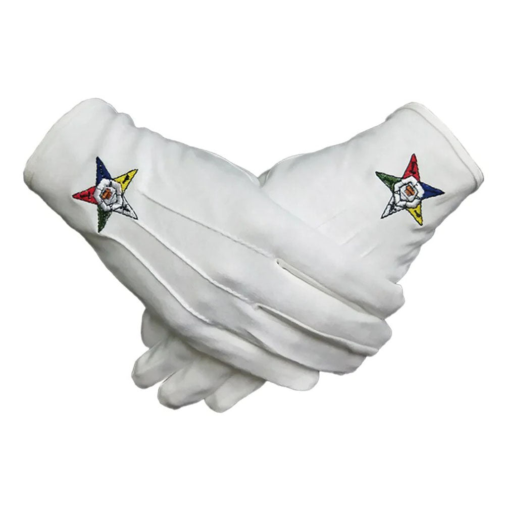 Masonic Order of Eastern Star Cotton Gloves