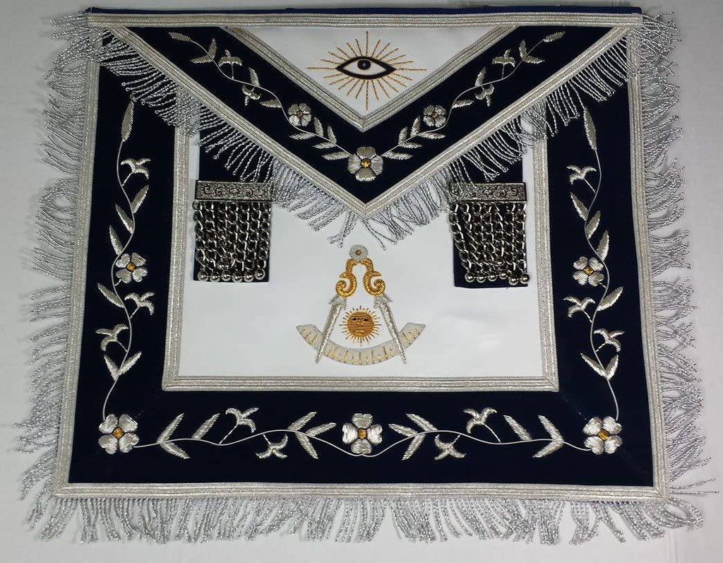 Masonic Past Master Apron Gold and Silver Hand Embroidery Apron - Zest4Canada 