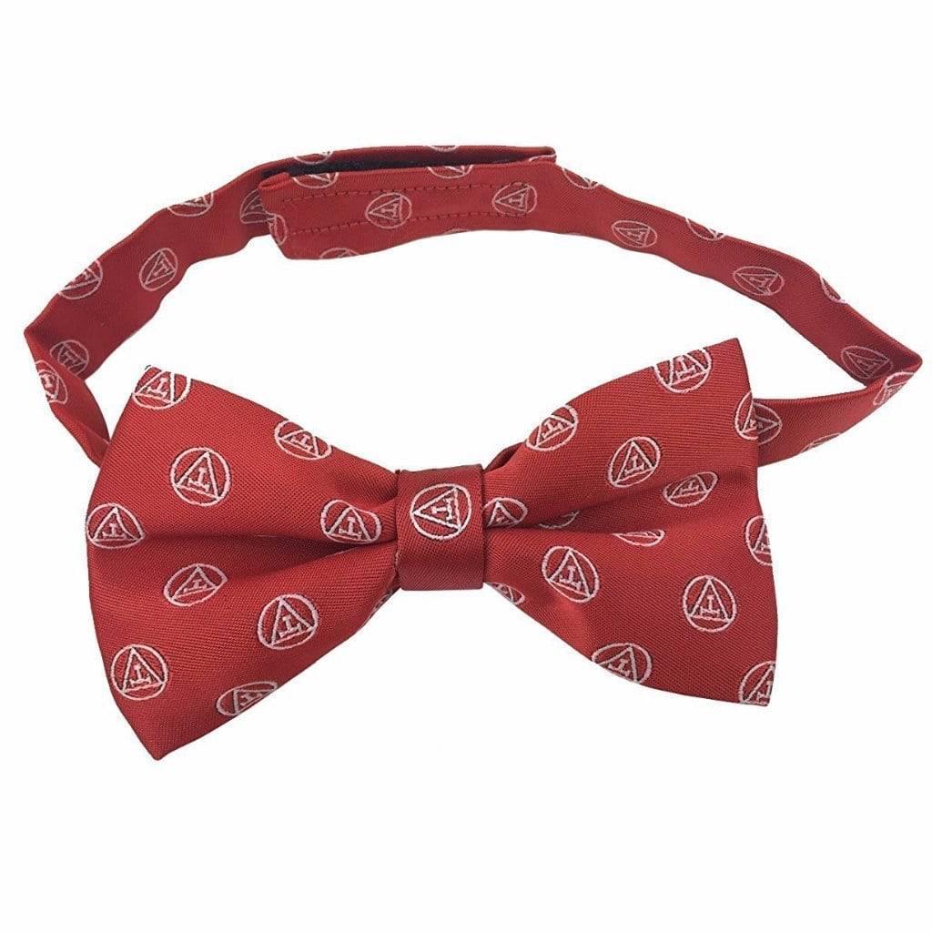 Masonic Royal Arch silk RA Bow Tie with Tau Red & White - Zest4Canada 