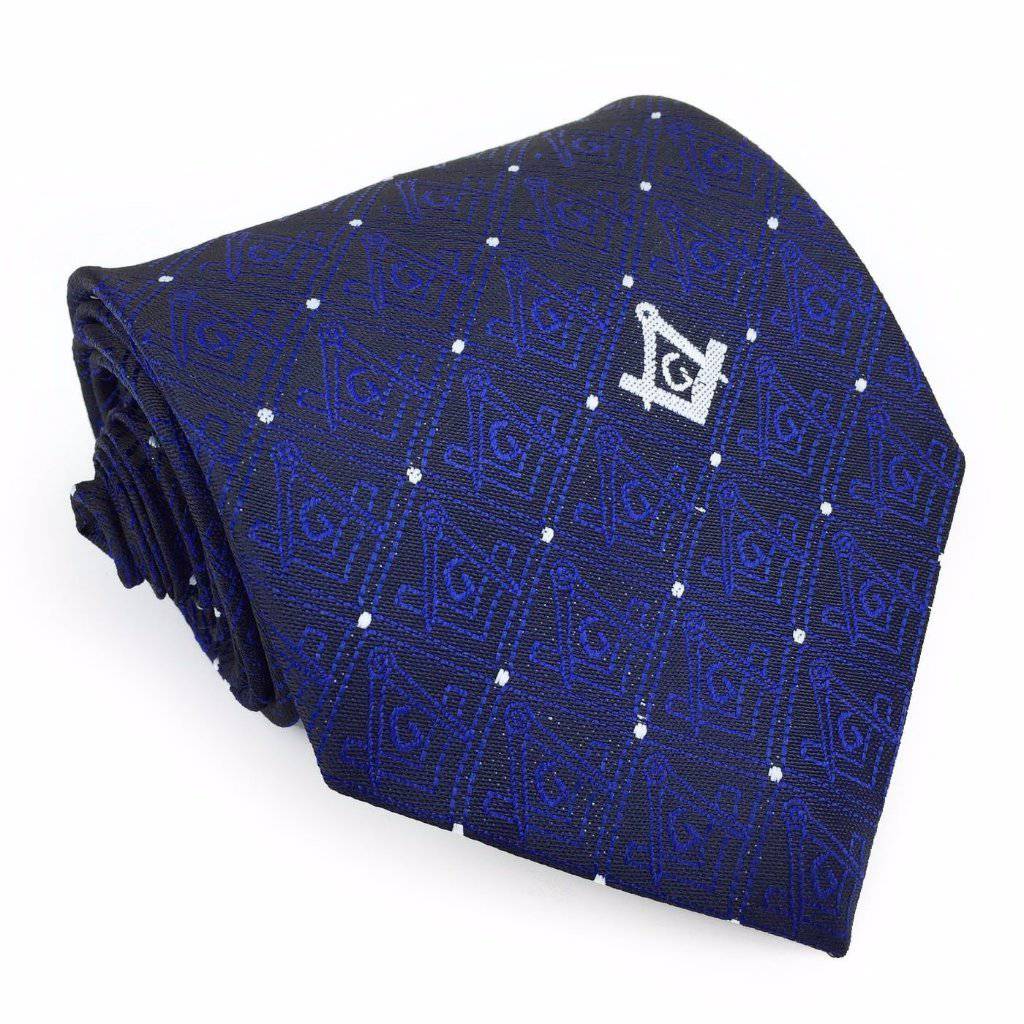 Masonic Tie with Square Compass with G - Zest4Canada 