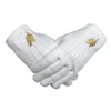 Acacia Leaves Masonic Cotton Gloves