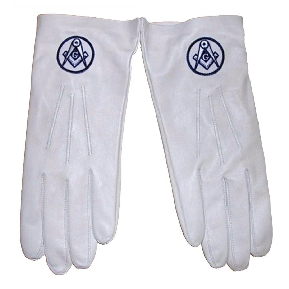 Blue Lodge Master Mason Leather Gloves