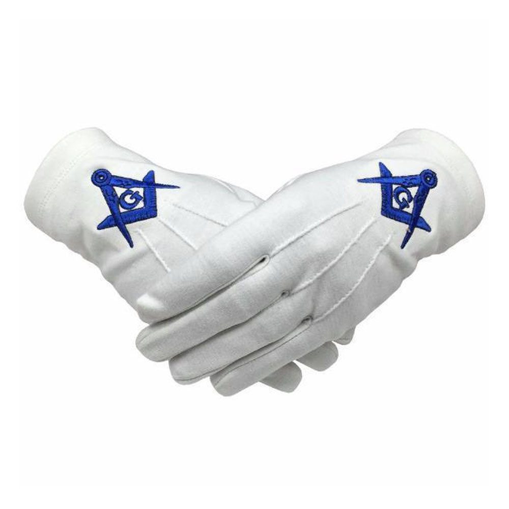 Blue Lodge White Cotton Gloves