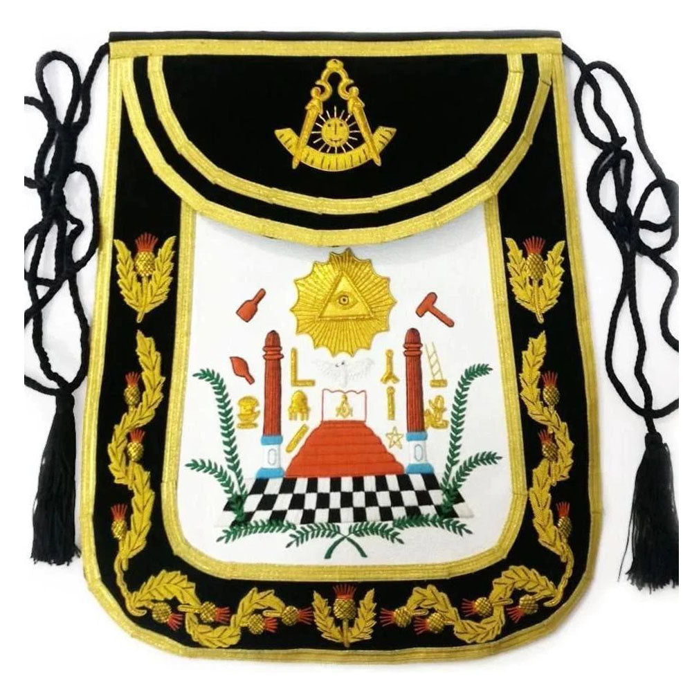Custom Masonic Past Master Apron – Hand Embroidered