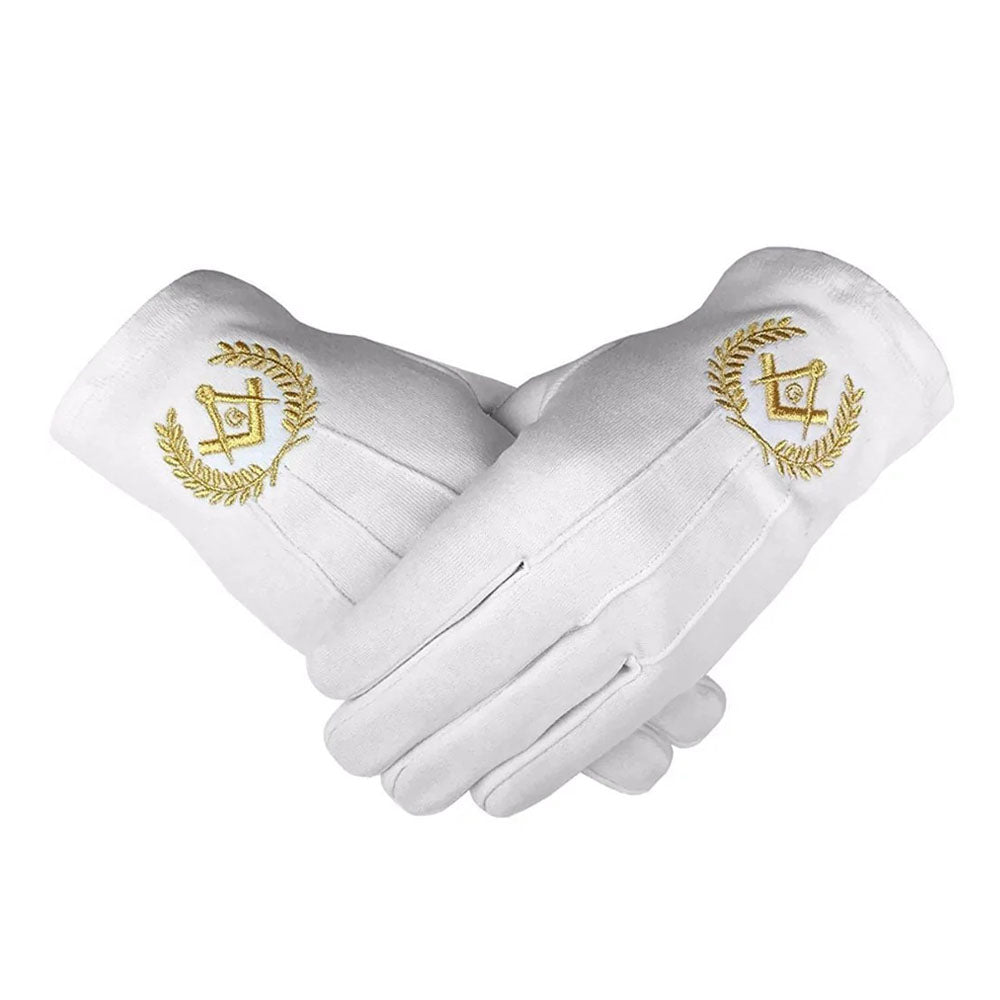 Grand Lodge Cotton Gloves Gold