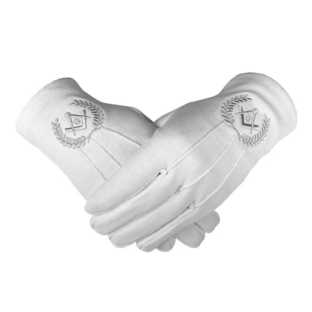 Grand Lodge Cotton Gloves Silver