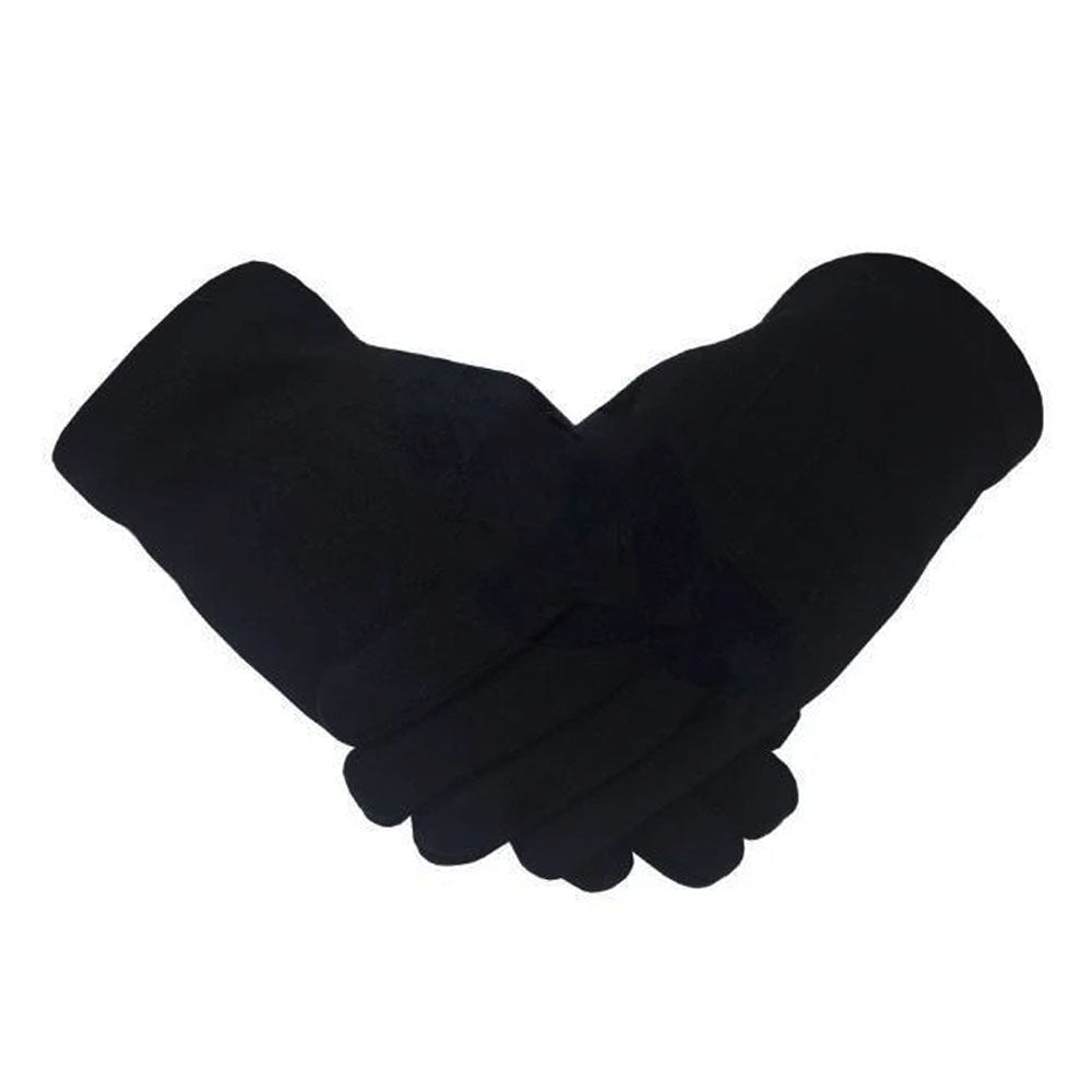 Masonic Black Cotton Gloves