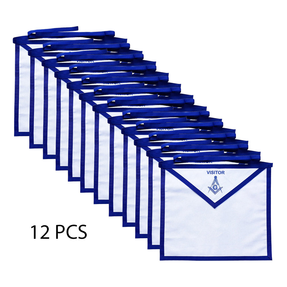 Masonic Blue Lodge White Cloth Apron – Printed dozen