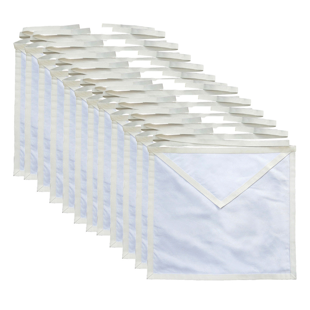 Masonic White Cloth Apron dozen - 2 Plus 2