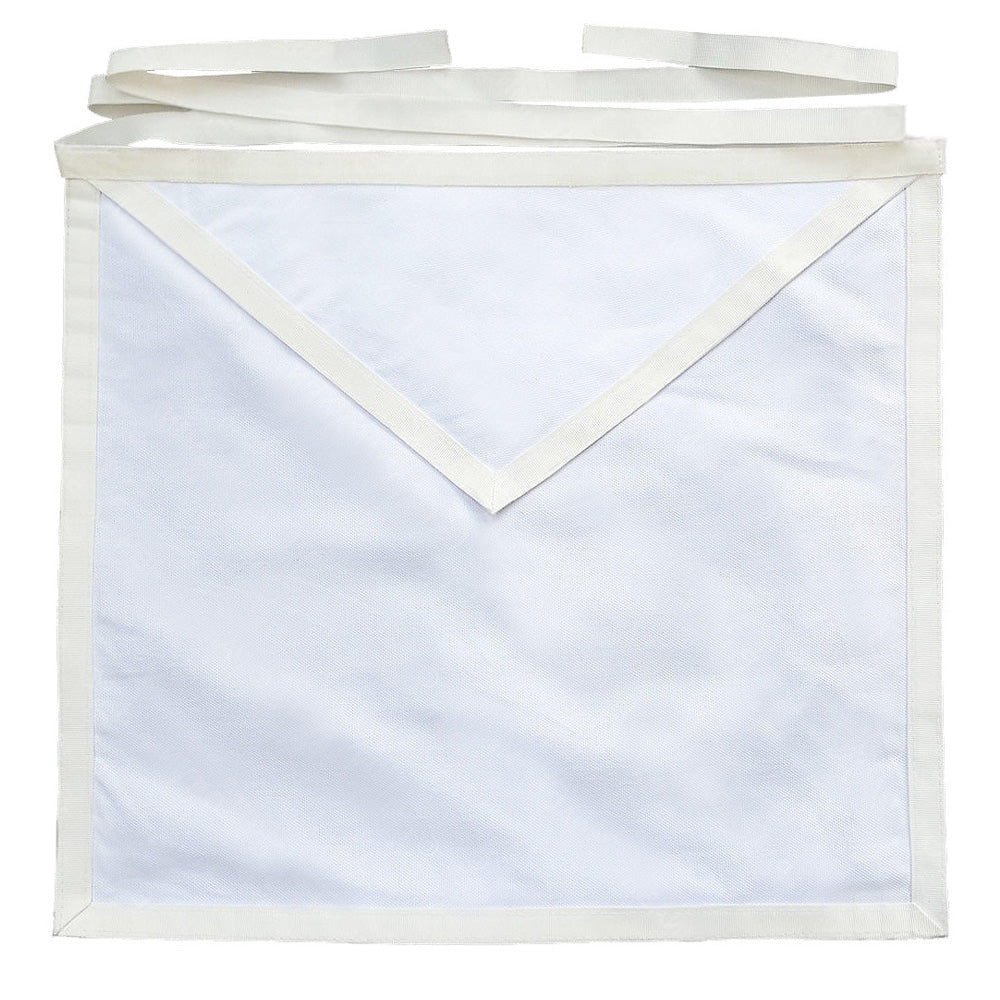 Masonic White Cloth Apron - 2 Plus 2