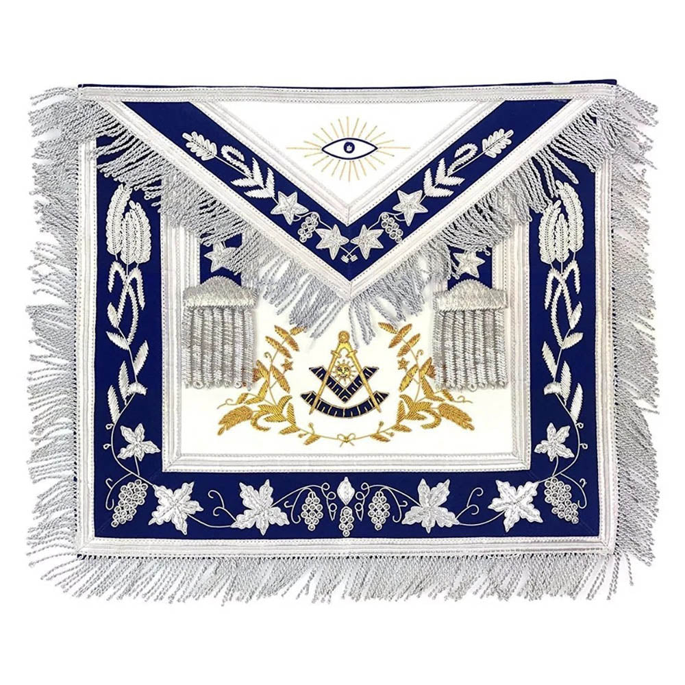 Past Master Grand Lodge Apron Royal Blue – Hand Embroidered
