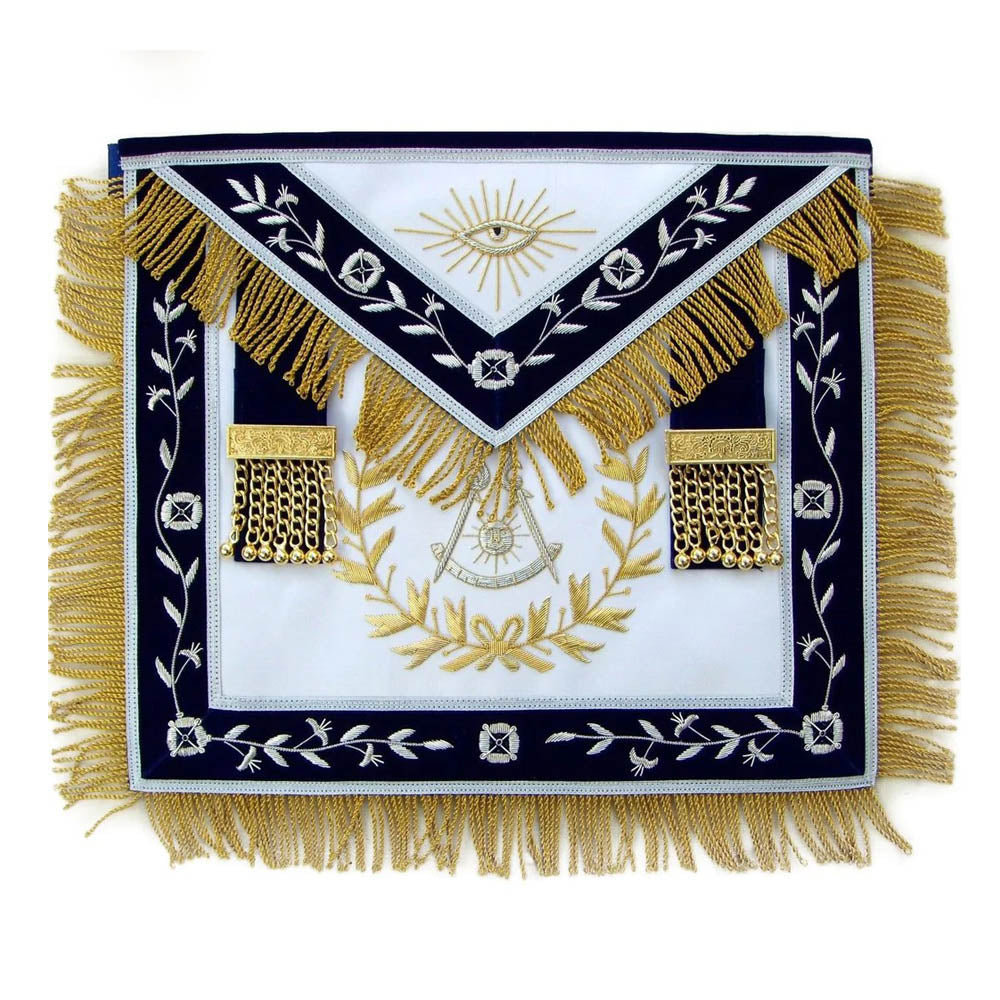 Past Master Lambskin Apron – Hand Embroidered