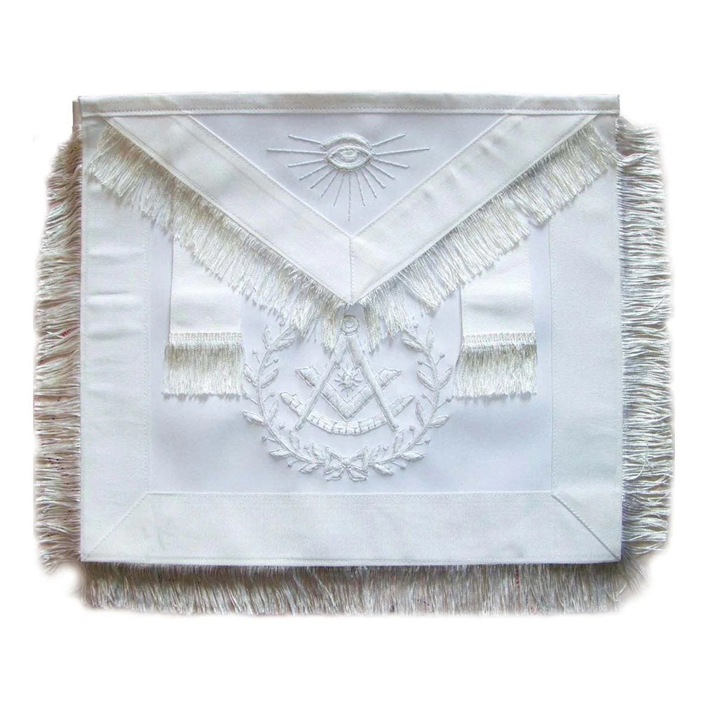 Past Master Lodge Apron Lambskin White – Silk Thread