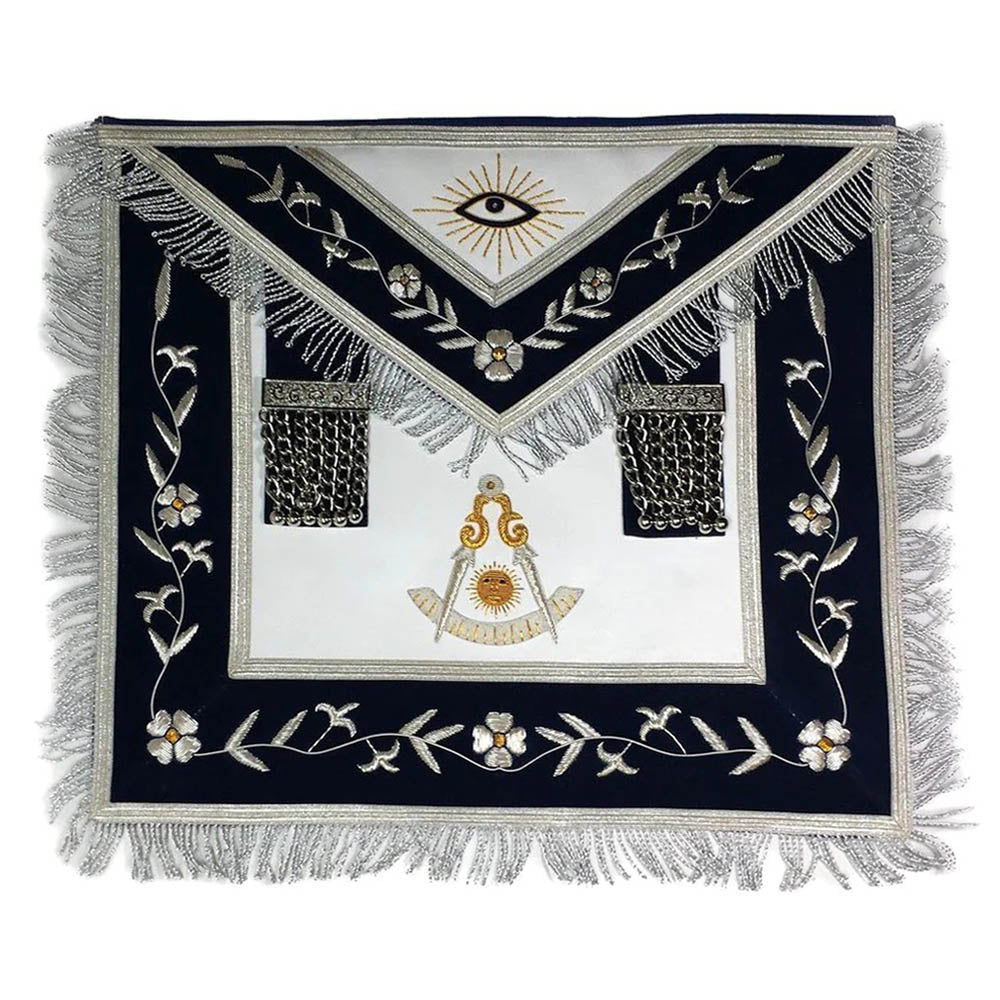 Past Master Lodge Apron Leather – Hand Embroidered