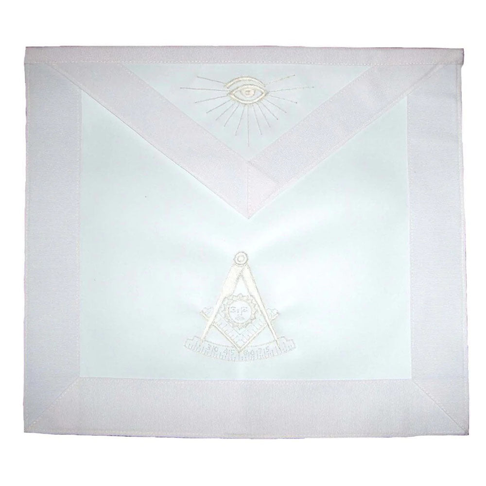 Past Master Officers Apron White – Silk Thread