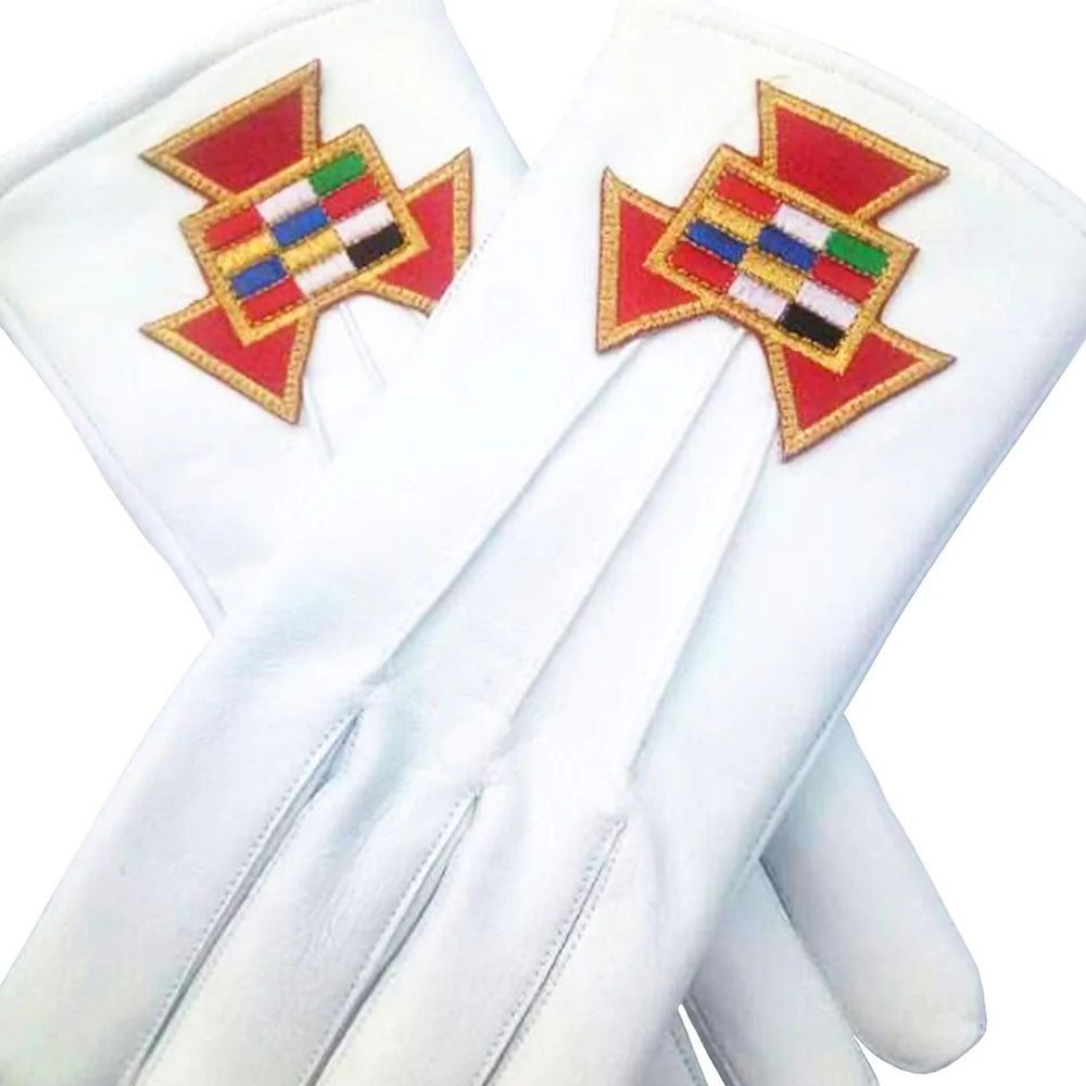 Royal Arch PHP White Leather Gloves